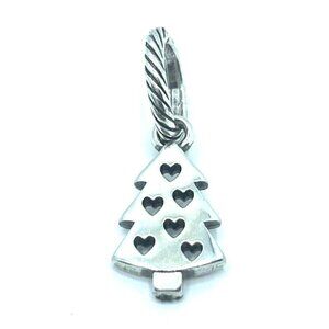 Brighton Christmas Tree Hearts Ornaments Happy Holidays Merry Silver Charm NWOT
